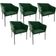 Kit 5 Cadeiras Para Sala de Jantar Estar Living Olívia L02 Couríssimo Verde - Lyam Decor