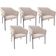 Kit 5 Cadeiras Para Sala de Jantar Estar Living Olívia L02 Suede Bege - Lyam Decor