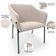 Kit 5 Cadeiras Para Sala de Jantar Estar Living Olívia L02 Suede Bege - Lyam Decor