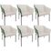 Kit 6 Cadeiras Para Sala de Jantar Estar Living Olívia L02 Linho Cru Couríssimo Verde - Lyam Decor