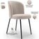 Kit 3 Cadeiras Sala de Jantar Estofada Gavi L02 Bouclê Creme - Lyam Decor
