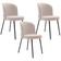 Kit 3 Cadeiras Sala de Jantar Estofada Gavi L02 Suede Bege - Lyam Decor