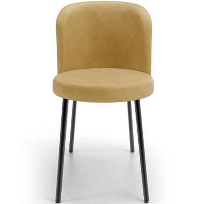 Kit 4 Cadeiras Sala de Jantar Estofada Gavi L02 Couríssimo Fendi - Lyam Decor