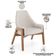 Poltrona Decorativa Para Sala de Estar Sakura L02 Linho Cru - Lyam Decor