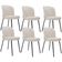 Kit 6 Cadeiras Sala de Jantar Estofada Gavi L02 Linho Cru - Lyam Decor