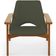 Poltrona Decorativa Para Sala de Estar Living Base Madeira Becker L02 Linho Verde Musgo - Lyam Decor