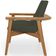 Poltrona Decorativa Para Sala de Estar Living Base Madeira Becker L02 Linho Verde Musgo - Lyam Decor