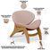 Poltrona Decorativa Orgânica Sala Living Kadosh L02 Linho Rosê - Lyam Decor