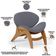 Poltrona Decorativa Orgânica Sala Living Kadosh L02 Suede Cinza - Lyam Decor