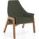 Poltrona Decorativa Para Sala de Estar Sakura L02 Linho Verde Musgo - Lyam Decor