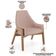 Poltrona Decorativa Para Sala de Estar Sakura L02 Linho Rosê - Lyam Decor