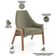 Poltrona Decorativa Para Sala de Estar Sakura L02 Bouclê Oliva - Lyam Decor