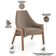 Poltrona Decorativa Para Sala de Estar Sakura L02 Bouclê Bege - Lyam Decor