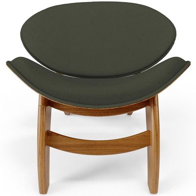 Kit 2 Poltronas Decorativa Orgânica Sala Living Kadosh L02 Linho Verde Musgo - Lyam Decor