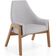 Poltrona Decorativa Para Sala de Estar Sakura L02 Linho Cinza - Lyam Decor