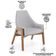 Poltrona Decorativa Para Sala de Estar Sakura L02 Linho Cinza - Lyam Decor