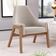Poltrona Decorativa Para Sala de Estar Sakura L02 Bouclê Creme - Lyam Decor