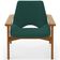 Poltrona Decorativa Para Sala de Estar Living Base Madeira Becker L02 Bouclê Verde - Lyam Decor
