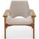 Poltrona Decorativa Para Sala de Estar Living Base Madeira Becker L02 Bouclê Creme - Lyam Decor