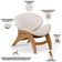 Kit 4 Poltronas Decorativa Orgânica Sala Living Kadosh L02 Linho Cru - Lyam Decor