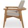 Poltrona Decorativa Para Sala de Estar Living Base Madeira Becker L02 Bouclê Creme - Lyam Decor