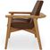 Poltrona Decorativa Para Sala de Estar Living Base Madeira Becker L02 Couríssimo Marrom - Lyam Decor