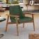 Poltrona Decorativa Para Sala de Estar Living Base Madeira Becker L02 Couríssimo Verde Musgo - Lyam Decor