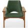 Poltrona Decorativa Para Sala de Estar Living Base Madeira Becker L02 Couríssimo Verde Musgo - Lyam Decor