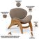 Kit 2 Poltronas Decorativa Orgânica Sala Living Kadosh L02 Bouclê Bege - Lyam Decor
