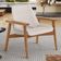Poltrona Decorativa Para Sala de Estar Living Base Madeira Becker L02 Linho Cru - Lyam Decor
