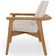 Poltrona Decorativa Para Sala de Estar Living Base Madeira Becker L02 Linho Cru - Lyam Decor