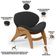 Kit 2 Poltronas Decorativa Orgânica Sala Living Kadosh L02 Bouclê Preto - Lyam Decor