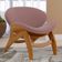 Poltrona Decorativa Orgânica Sala Living Kadosh L02 Suede Rosê - Lyam Decor
