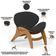 Poltrona Decorativa Orgânica Sala Living Kadosh L02 Suede Preto - Lyam Decor