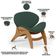 Poltrona Decorativa Orgânica Sala Living Kadosh L02 Suede Verde Musgo - Lyam Decor