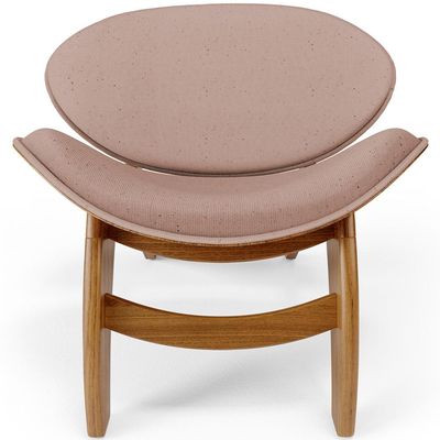 Kit 4 Poltronas Decorativa Orgânica Sala Living Kadosh L02 Linho Rosê - Lyam Decor