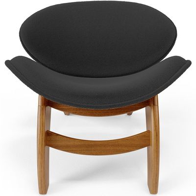 Kit 4 Poltronas Decorativa Orgânica Sala Living Kadosh L02 Bouclê Preto - Lyam Decor