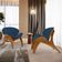 Kit 2 Poltronas Decorativa Orgânica Sala Living Kadosh L02 Suede Azul Marinho - Lyam Decor