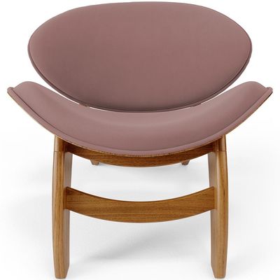 Kit 4 Poltronas Decorativa Orgânica Sala Living Kadosh L02 Suede Rosê - Lyam Decor