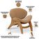 Kit 4 Poltronas Decorativa Orgânica Sala Living Kadosh L02 Bouclê Mostarda - Lyam Decor