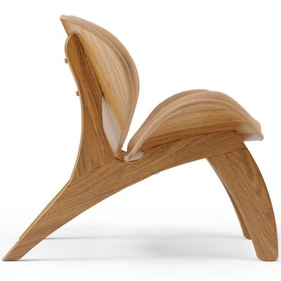 Kit 4 Poltronas Decorativa Orgânica Sala Living Kadosh L02 Bouclê Mostarda - Lyam Decor