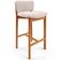 Kit 02 Banquetas Alta Para Cozinha Sala de Jantar Bar Dara L02 Suede Bege - Lyam Decor
