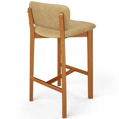 Banqueta Alta Para Cozinha Sala de Jantar Bar Dara L02 Couríssimo Fendi - Lyam Decor