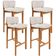 Kit 04 Banquetas Alta Para Cozinha Sala de Jantar Bar Dara L02 Linho Cru - Lyam Decor