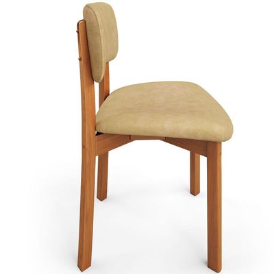 Cadeira Para Sala de Jantar Cozinha Living Estofada Dara L02 Couríssimo Fendi - Lyam Decor
