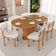 Kit 06 Cadeiras Para Sala de Jantar Cozinha Living Estofada Dara L02 Linho Cru - Lyam Decor