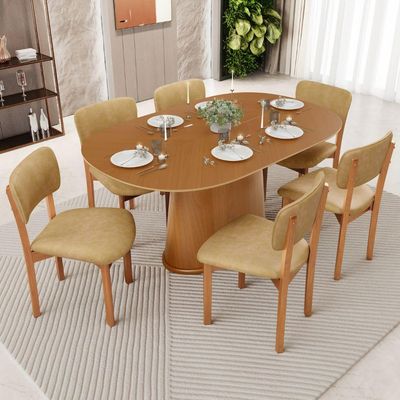 Kit 02 Cadeiras Para Sala de Jantar Cozinha Living Estofada Dara L02 Couríssimo Fendi - Lyam Decor