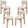 Kit 04 Cadeiras Para Sala de Jantar Cozinha Living Estofada Dara L02 Suede Bege - Lyam Decor