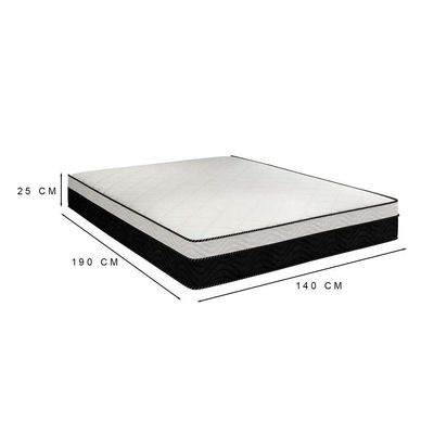 Colchão Casal 138 Santiago D26 - Bello Box - Molas Ensacadas 25x138x188 - Preto