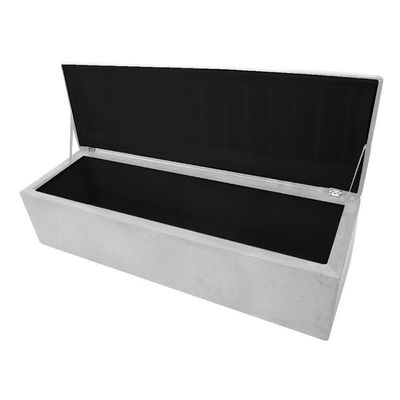 Calçadeira Munique 195cm King Size Suede Branco Adj Decor